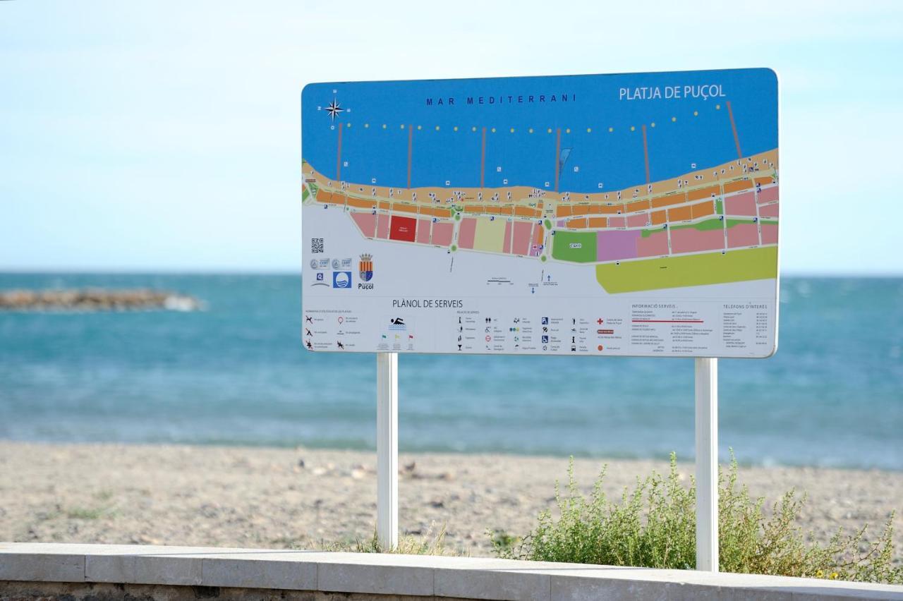 Apartamento Amplio. Vistas A La Playa Puçol Eksteriør billede